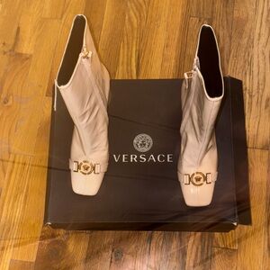 Versace Beige Heeled Boots!